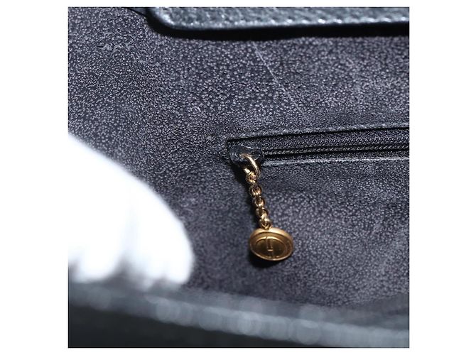 GUCCI Bamboo Hand Bag Leather Black Gold 002 853 0260 Auth ep13849 Golden - view 18