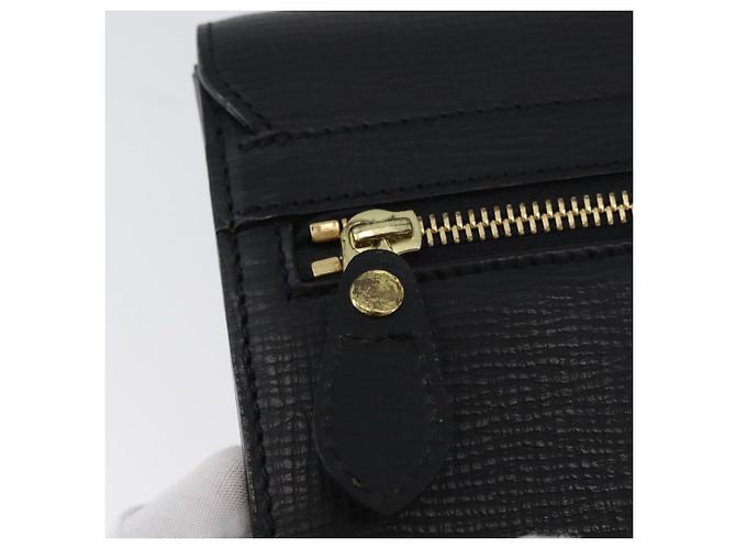 Borsa a mano in pelle nera e oro BURBERRY Auth bs33867 Nero D'oro - vista 13