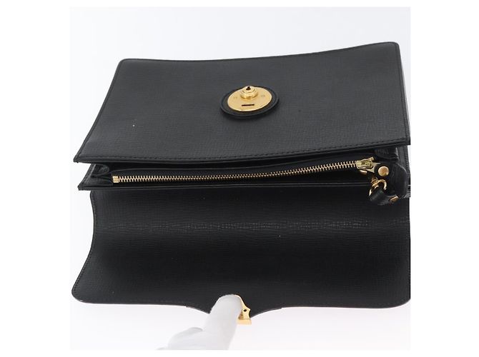 Borsa a mano in pelle nera e oro BURBERRY Auth bs33867 Nero D'oro - vista 15