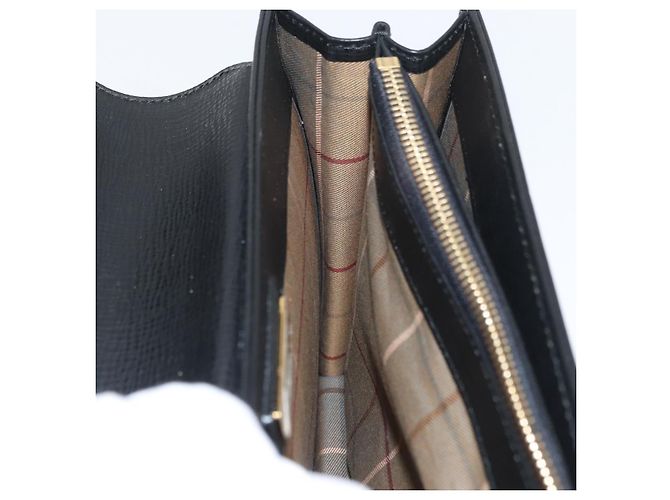 Borsa a mano in pelle nera e oro BURBERRY Auth bs33867 Nero D'oro - vista 18
