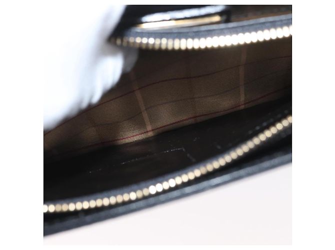 Borsa a mano in pelle nera e oro BURBERRY Auth bs33867 Nero D'oro - vista 24