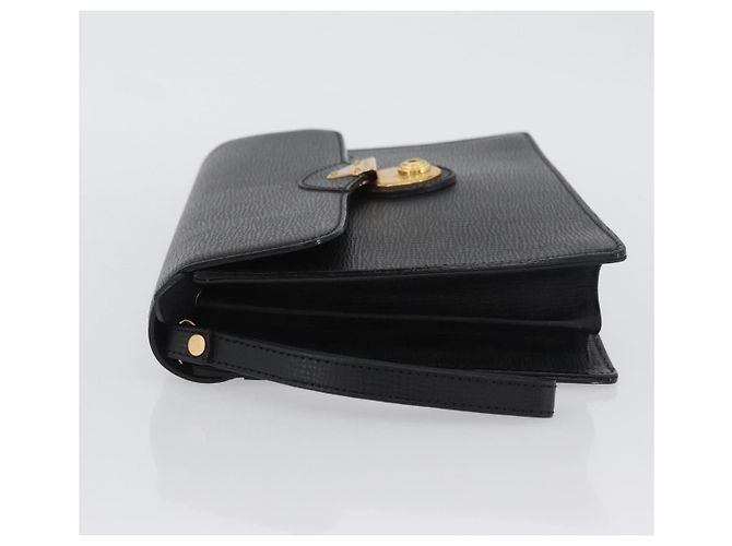 Borsa a mano in pelle nera e oro BURBERRY Auth bs33867 Nero D'oro - vista 5