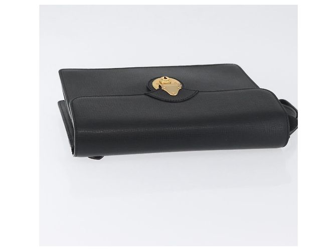 Borsa a mano in pelle nera e oro BURBERRY Auth bs33867 Nero D'oro - vista 6