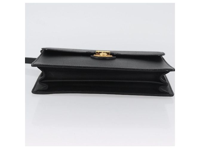Borsa a mano in pelle nera e oro BURBERRY Auth bs33867 Nero D'oro - vista 8