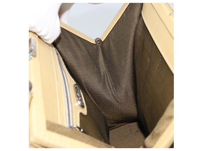 Borsa a mano FENDI in pelle avorio argento Auth ARZ093 Crudo - vista 18