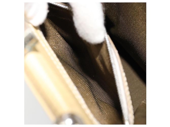 Borsa a mano FENDI in pelle avorio argento Auth ARZ093 Crudo - vista 21