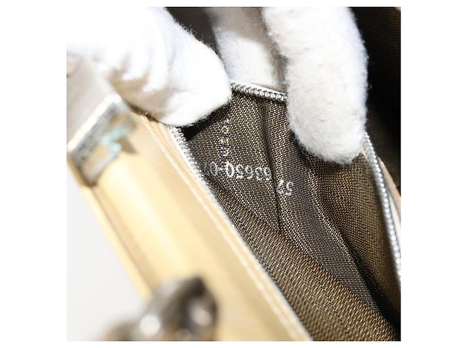 Borsa a mano FENDI in pelle avorio argento Auth ARZ093 Crudo - vista 22