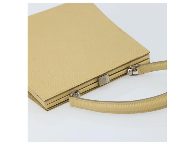 Borsa a mano FENDI in pelle avorio argento Auth ARZ093 Crudo - vista 6