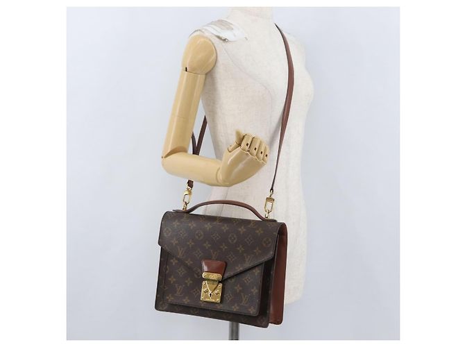 LOUIS VUITTON Borsa a Mano Monceau 28 Monogram M51185 LV Auth BSZ286 Monogramma - vista 29