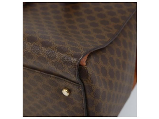 Céline Borsa a mano in tela Macadam CELINE in pelle PVC marrone oro Auth ARZ141 D'oro - vista 10