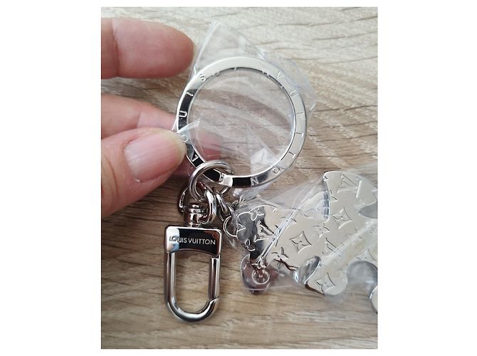 Portachiavi Louis Vuitton Bianco Blu Verde Arancione Silver hardware - vista 6