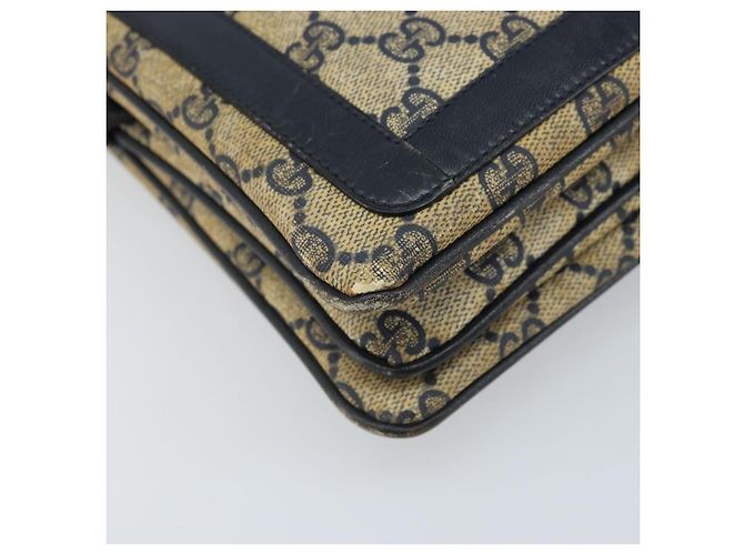 Borsa a Spalla Gucci GG Supreme Sherry Line PVC Blu Navy Oro Auth ep13829 D'oro - vista 11