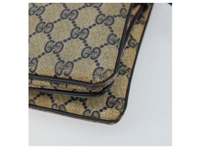 Borsa a Spalla Gucci GG Supreme Sherry Line PVC Blu Navy Oro Auth ep13829 D'oro - vista 12