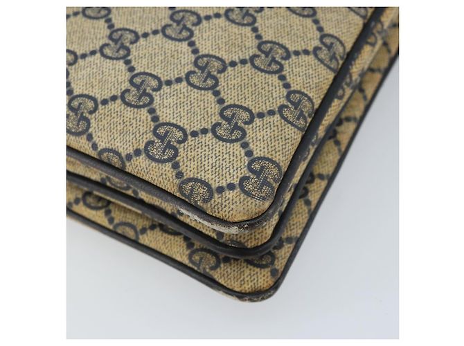 Borsa a Spalla Gucci GG Supreme Sherry Line PVC Blu Navy Oro Auth ep13829 D'oro - vista 13