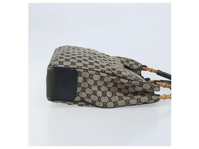 Bamboo Borsa a mano in tela GG Gucci con manico in bambù beige 112530 Auth ka3079 - vista 4