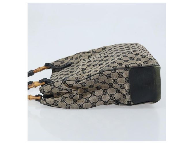 Bamboo Borsa a mano in tela GG Gucci con manico in bambù beige 112530 Auth ka3079 - vista 5