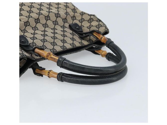 Bamboo Borsa a mano in tela GG Gucci con manico in bambù beige 112530 Auth ka3079 - vista 7