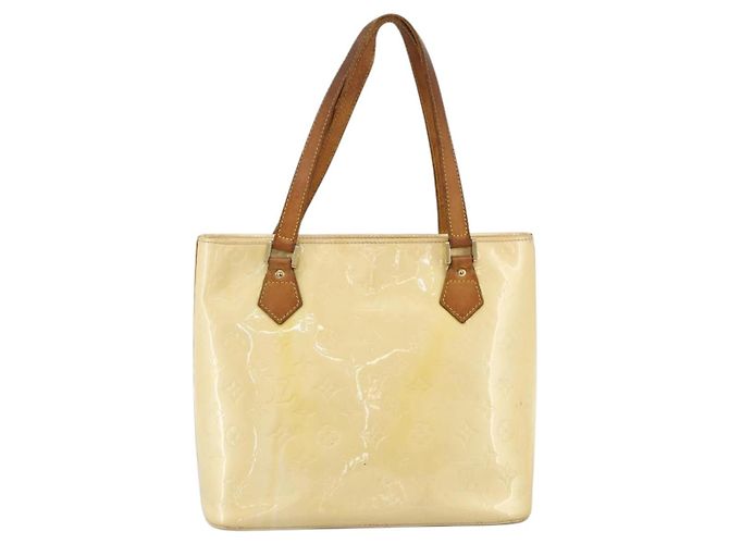 LOUIS VUITTON Monogram Vernis Houston Hand Bag Perle M91342 LV Auth 170050 - view 13