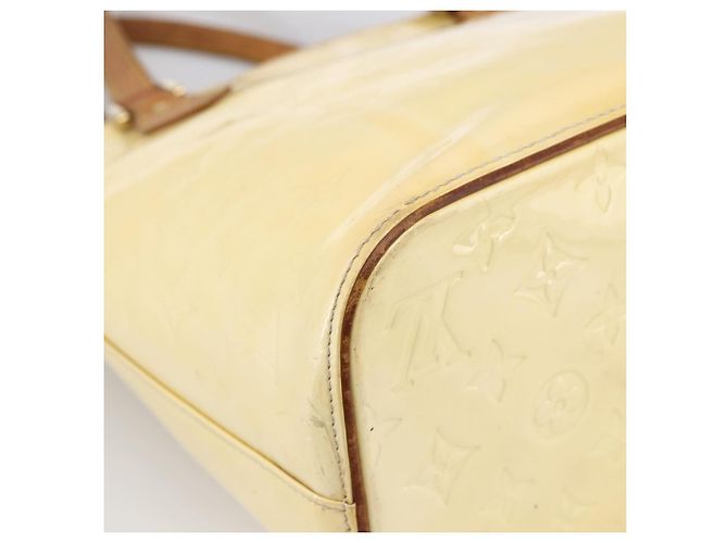 LOUIS VUITTON Monogram Vernis Houston Hand Bag Perle M91342 LV Auth 170050 - view 17