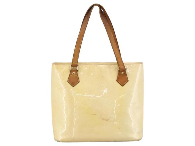 LOUIS VUITTON Monogram Vernis Houston Hand Bag Perle M91342 LV Auth 170050 - view 2