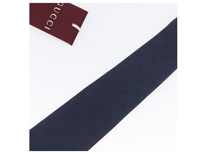 GUCCI Seidenkrawatte navy Auth 174148A Marineblau - Ansicht 4