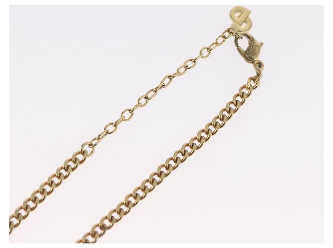 Collana Christian Dior in metallo dorato Auth BA11475 - vista 14