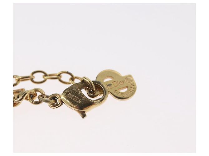 Collana Christian Dior in metallo dorato Auth BA11475 - vista 15