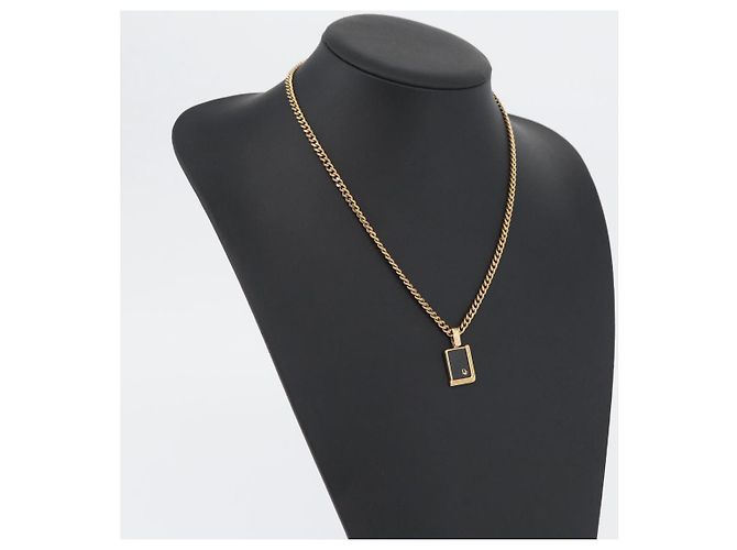 Collana Christian Dior in metallo dorato Auth BA11475 - vista 16