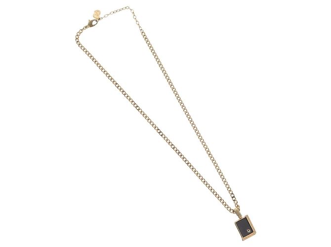 Collana Christian Dior in metallo dorato Auth BA11475 - vista 2