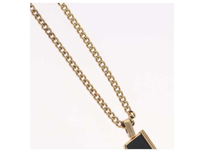 Collana Christian Dior in metallo dorato Auth BA11475 - vista 4