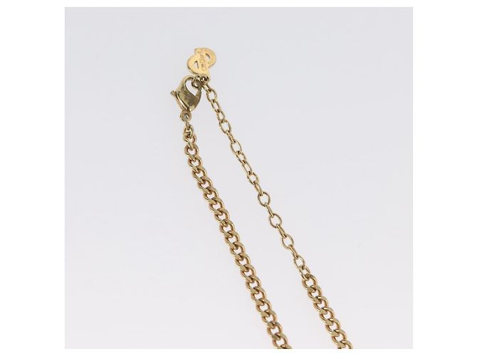 Collana Christian Dior in metallo dorato Auth BA11475 - vista 8