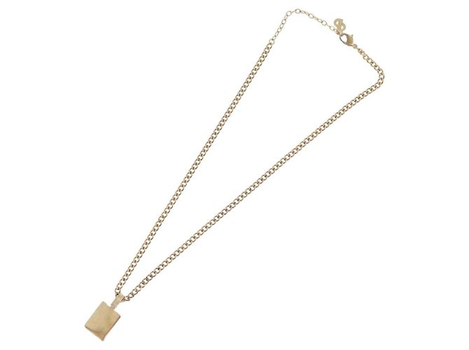 Collana Christian Dior in metallo dorato Auth BA11475 - vista 9