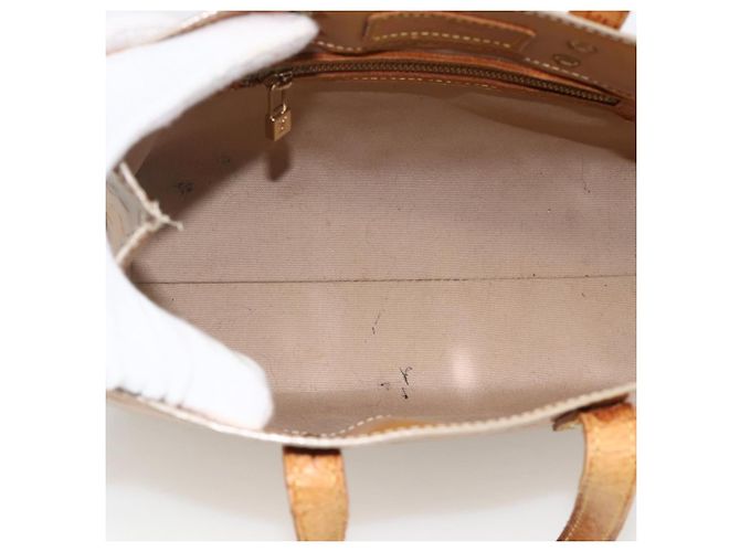 LOUIS VUITTON Monogram Vernis Reade PM Borsa a Mano Beige M91144 LV Auth ka3100 - vista 11
