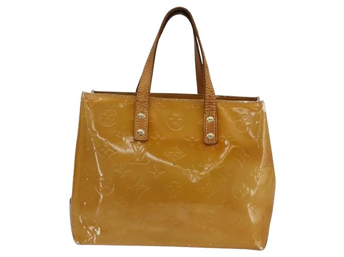 LOUIS VUITTON Monogram Vernis Reade PM Borsa a Mano Beige M91144 LV Auth ka3100 - vista 13