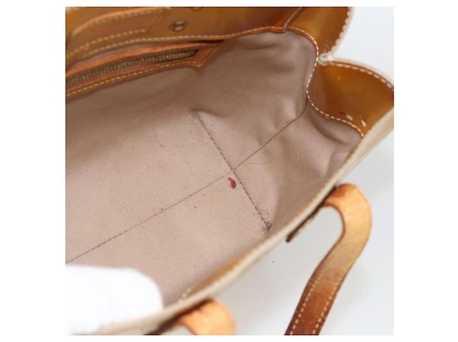 LOUIS VUITTON Monogram Vernis Reade PM Borsa a Mano Beige M91144 LV Auth ka3100 - vista 17