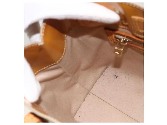 LOUIS VUITTON Monogram Vernis Reade PM Borsa a Mano Beige M91144 LV Auth ka3100 - vista 18