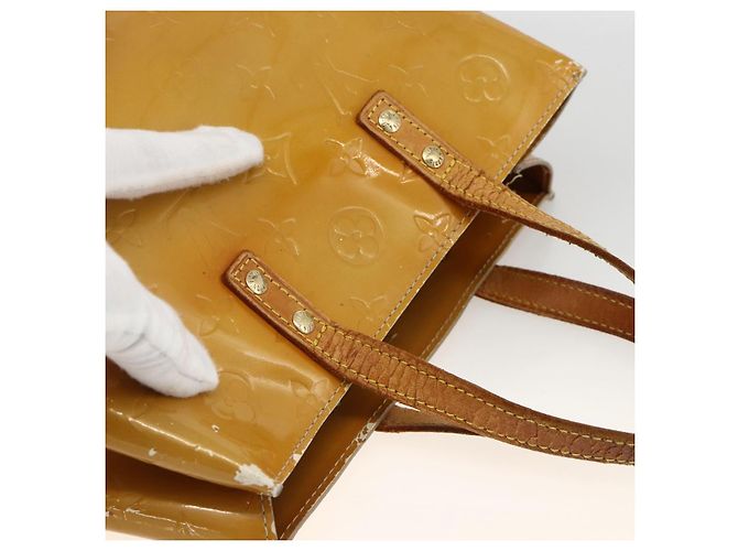 LOUIS VUITTON Monogram Vernis Reade PM Borsa a Mano Beige M91144 LV Auth ka3100 - vista 6