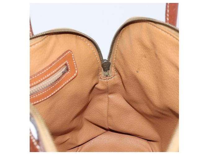 Céline Borsa a mano in tela Macadam CELINE in pelle PVC marrone e oro Auth ka3055 D'oro - vista 17