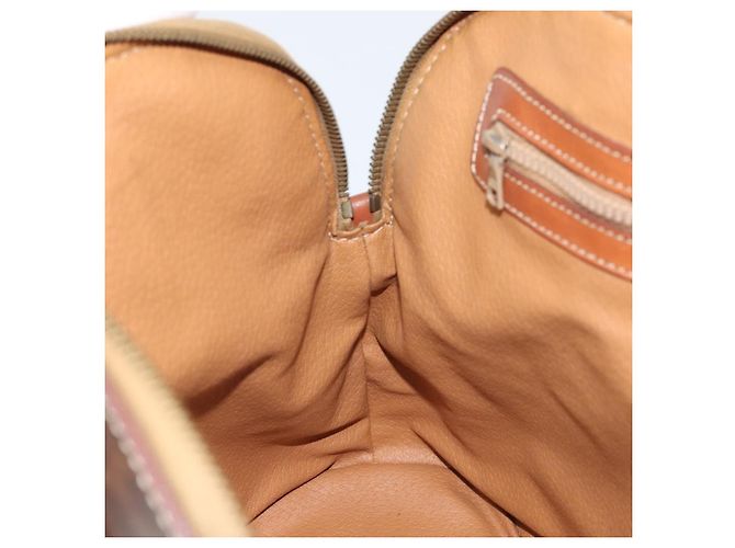 Céline Borsa a mano in tela Macadam CELINE in pelle PVC marrone e oro Auth ka3055 D'oro - vista 18