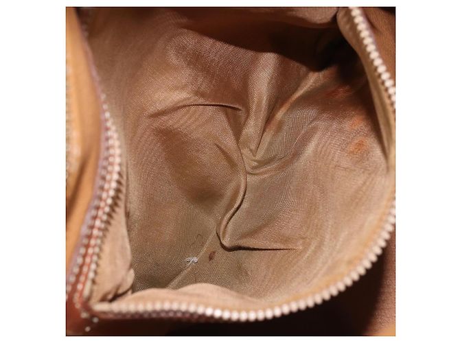 Céline Borsa a mano in tela Macadam CELINE in pelle PVC marrone e oro Auth ka3055 D'oro - vista 20