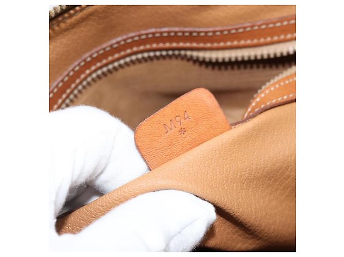 Céline Borsa a mano in tela Macadam CELINE in pelle PVC marrone e oro Auth ka3055 D'oro - vista 21