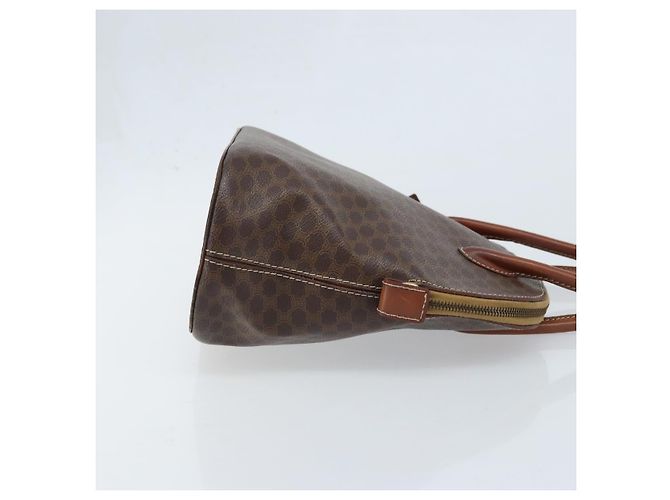 Céline Borsa a mano in tela Macadam CELINE in pelle PVC marrone e oro Auth ka3055 D'oro - vista 4
