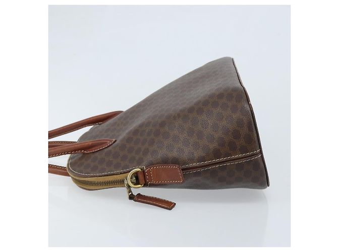 Céline Borsa a mano in tela Macadam CELINE in pelle PVC marrone e oro Auth ka3055 D'oro - vista 5