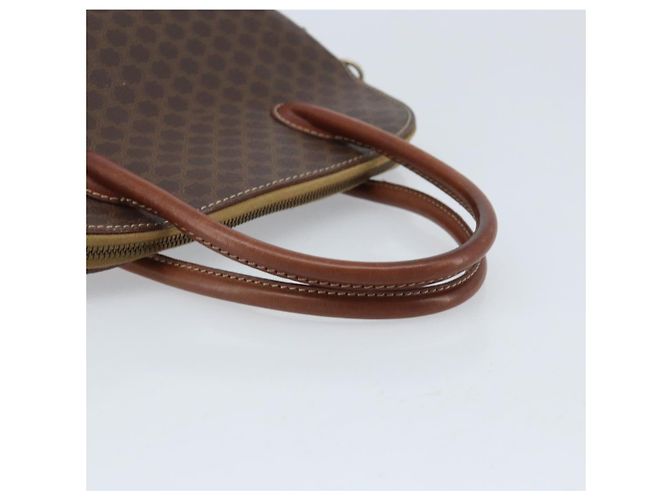 Céline Borsa a mano in tela Macadam CELINE in pelle PVC marrone e oro Auth ka3055 D'oro - vista 7
