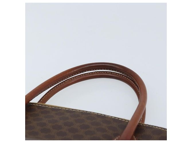 Céline Borsa a mano in tela Macadam CELINE in pelle PVC marrone e oro Auth ka3055 D'oro - vista 8