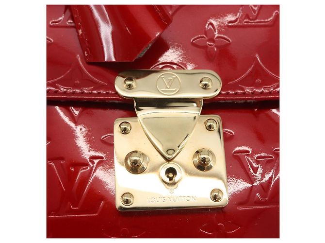 LOUIS VUITTON Borsa a Mano Spring Street Monogram Vernis Rossa M91135 LV Auth ARZ439 Rosso - vista 14