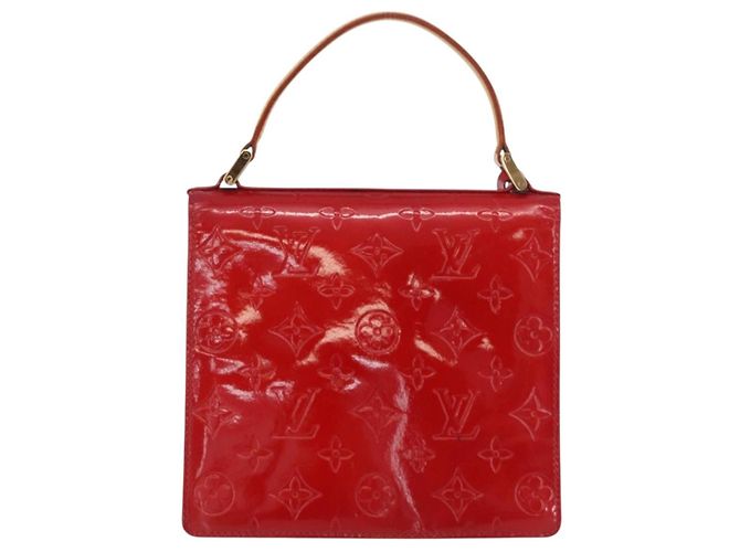 LOUIS VUITTON Borsa a Mano Spring Street Monogram Vernis Rossa M91135 LV Auth ARZ439 Rosso - vista 3