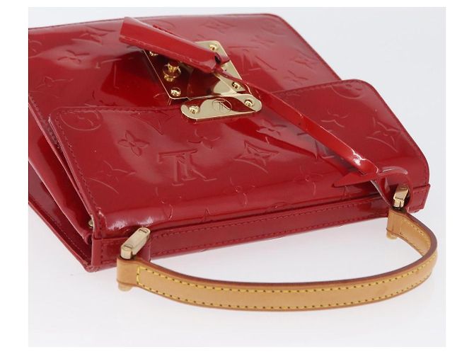 LOUIS VUITTON Borsa a Mano Spring Street Monogram Vernis Rossa M91135 LV Auth ARZ439 Rosso - vista 6