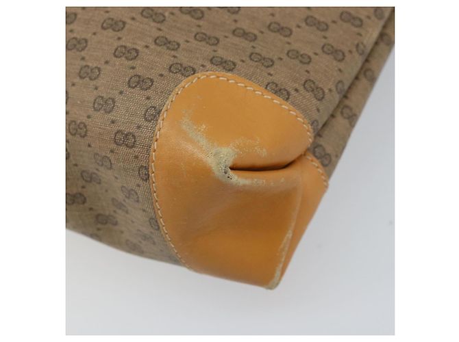 Gucci Borsa tote Micro GG Supreme in PVC beige e oro 002 098 0057 Auth ep13772 D'oro - view 10