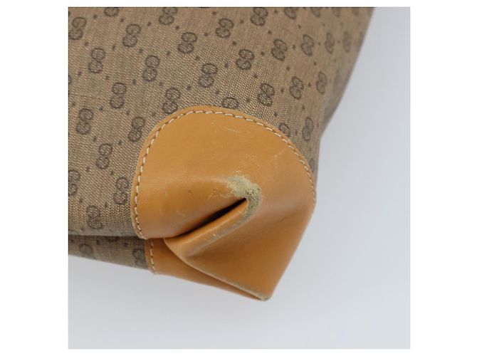 Gucci Borsa tote Micro GG Supreme in PVC beige e oro 002 098 0057 Auth ep13772 D'oro - view 13